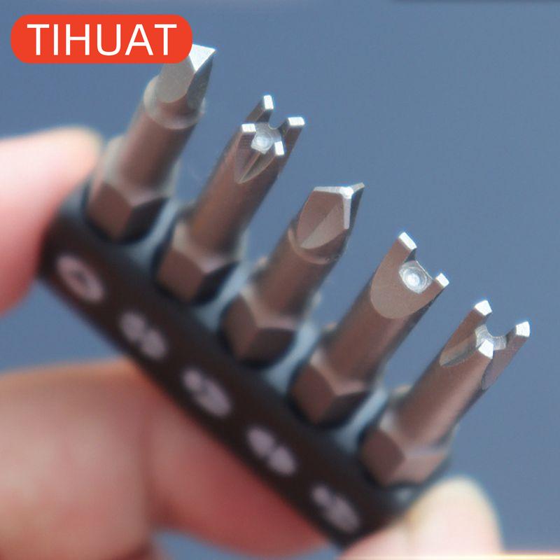 Spezialform Schraubendreher-Set 5-teilig 50mm U-förmig Y-förmig Dreieckig Innenkreuz Drei-Punkt Schraubendreher Werkzeug