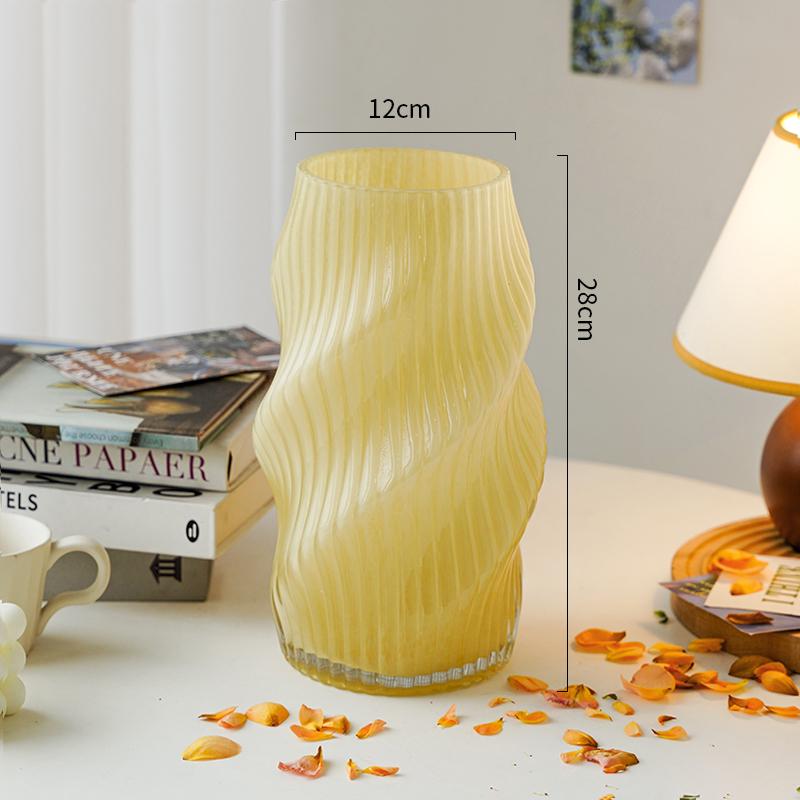 Glasvase für frische oder getrocknete Blumen - Elegante französische hydroponische Heimdekoration