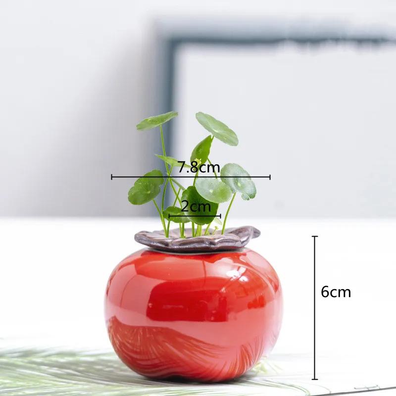 For Ceramic Vase Colored Persimmon Vegetables And Fruits Cartoon Fruit Flower Pot Artificial Vegetable Flower Vase Home Decor