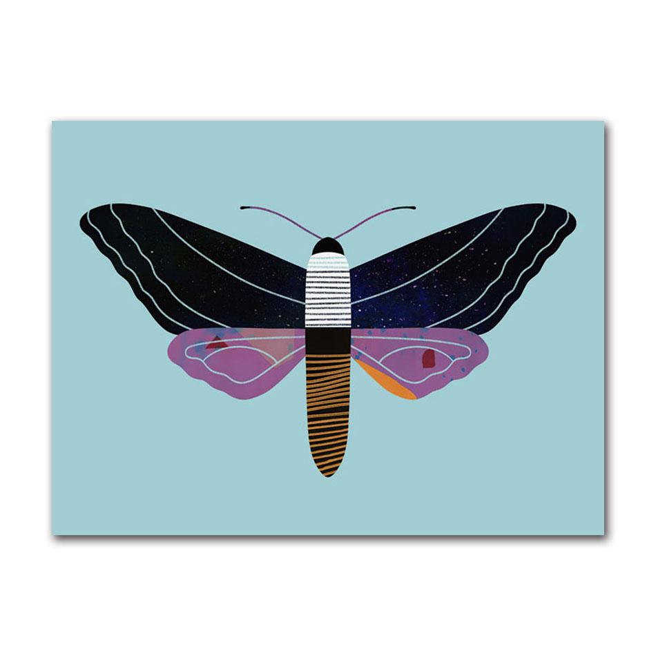 Butterfly Wall Art Ladybug Tiger Moth Beetle Feather Canvas Painting Nordic Poster Printing Wall Picture Bedroom Decoration