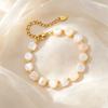 Elegant Irregular Natural Shell Bead Bracelets for Women Stainless Steel Handmade Adjustable Bracelet High Quality Fine Jewelry