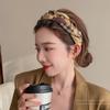 Vintage Twine Plaid Hairband For Women Lady Elegant Hair Ornament Outdoor Headband Hair Hoop Fashion Hair Band Hair Accessories