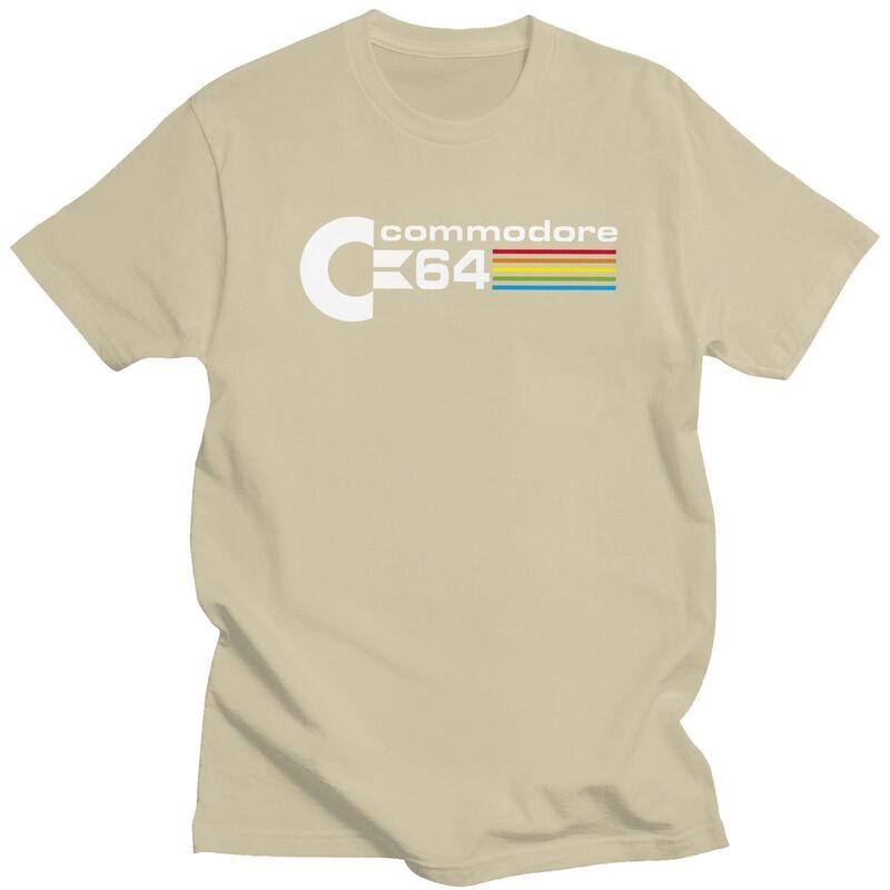 Custom Mens Commodore 64 T Shirt Short Sleeves Cotton Tshirts Tshirt Casual C64 Amiga Computer Tees Loose Fit Clothes