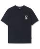 QUTON Heart Logo Oversized Heavy Short Sleeve T-Shirt_Black
