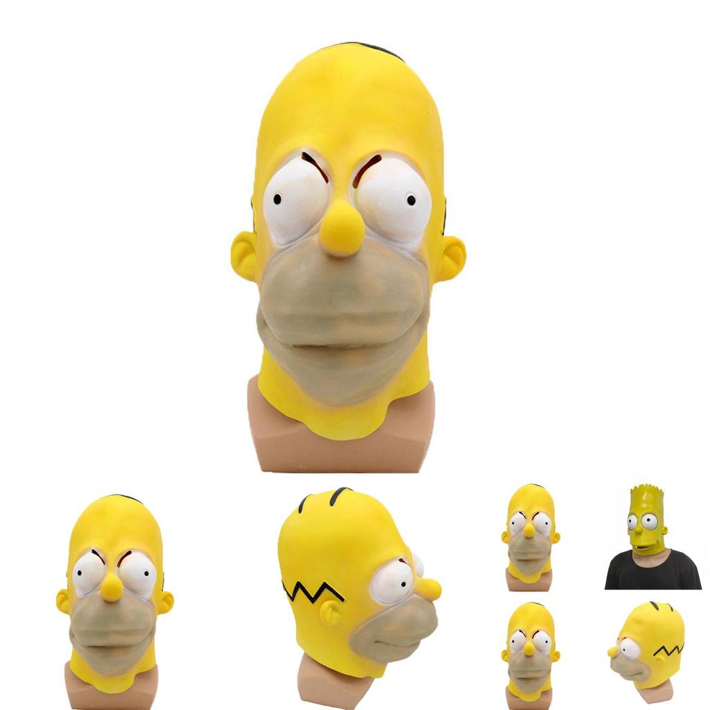 The Simpsons Mask Latex Costume Headgear For Halloween Party Cosplay