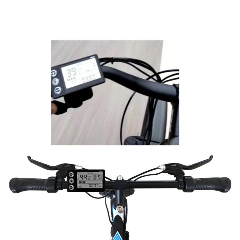 Elektrisk sykkelskjerm 24V/36V/48V vanntett LCD-skjerm S866 kontrollpanel Dashboarddisplay for elsykkelscooter