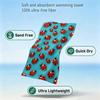 Cute Garden Print Beach Towel Sand Free Quick Dry Absorbent Thin Compact Towels for Swimming Pool Camping Beach Accessories