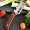 2Pcs Multifunctional Vegetable Ergonomic Peeler Peeler Stainless Wooden Handle Steel Blade Kitchen