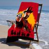 proof beach towel with a Red Dead Redemption1 pattern - soft,absorbent,quick-drying,machine washable - perfect for swimming,camping,bathing
