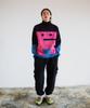 GROUNDWORK Square Man Turtleneck Knit Sweater / Black Pink Mix
