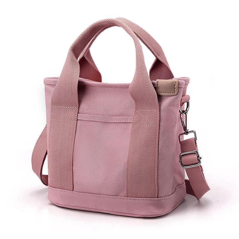 New Hot Fashion Women Large Capacity Multi-pocket Handbag Canvas Tote Bags Daily Zipper