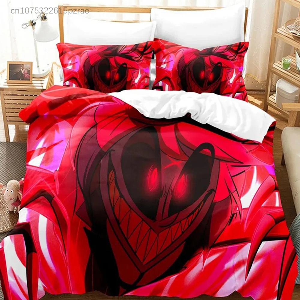 Fashion Cartoon Hazbin Hotel Bedding Set Duvet Cover Set With Pillowcase Twin Full Queen King Bedclothes Bed Linen Home Textiles