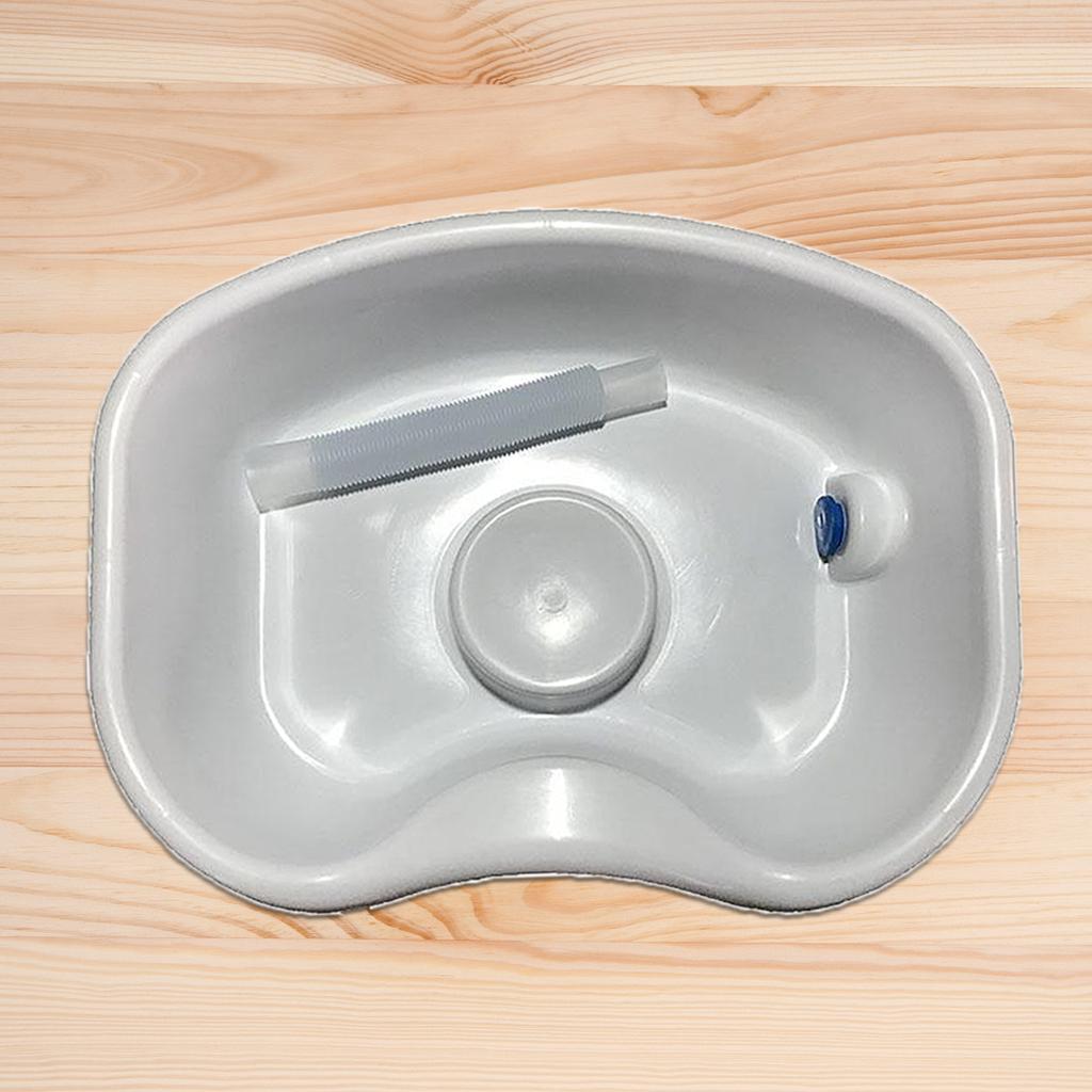 Lavabo portatile per shampoo, Lavandino per lavaggio capelli con cuscino integrato e rimovibile per anziani