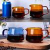 Klarer Hitzebeständiger Glas-Kaffeekaraffe 300ml 550ml Tropfkaffeekanne Pour Over Karaffe Milchkännchen Teekanne Küchenzubehör