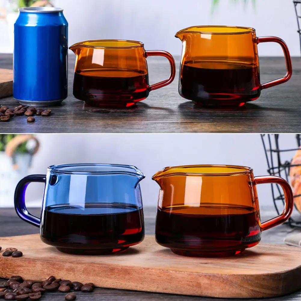 Klarer Hitzebeständiger Glas-Kaffeekaraffe 300ml 550ml Tropfkaffeekanne Pour Over Karaffe Milchkännchen Teekanne Küchenzubehör