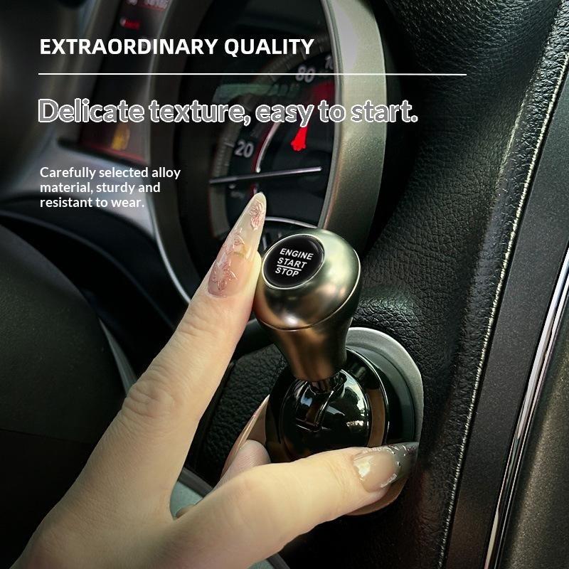 Metal Car One Button Start Lever Decor Cover Universal Push Start Switch Rocker Styling Trim For Vehicle Interior Modification