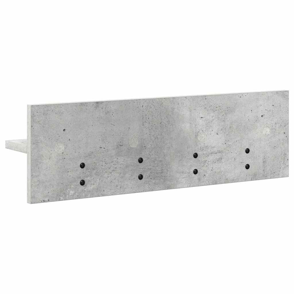 Wall Mounted Nightstand Concrete Grey 60 x 10.5 x 18 cm