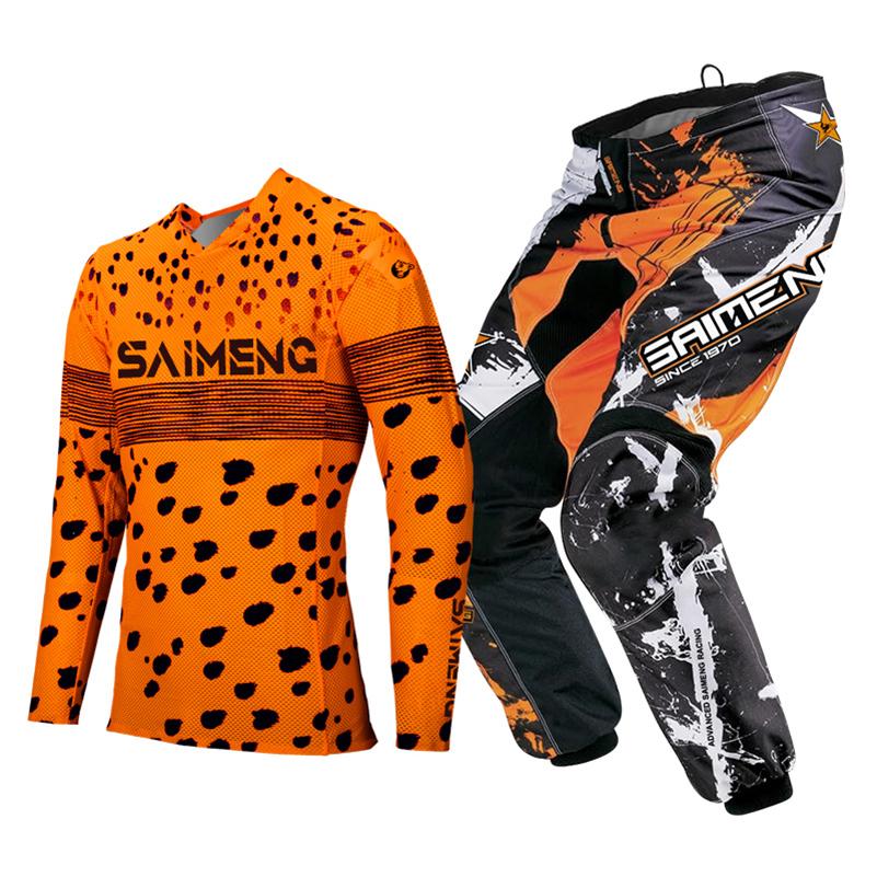 motocross gear set for kids Youth Jersey Pant Kits child green Motorcycle black 3 4 5 6 7 8 9 10 year Off-road suit blue orange Enduro cross boy girl