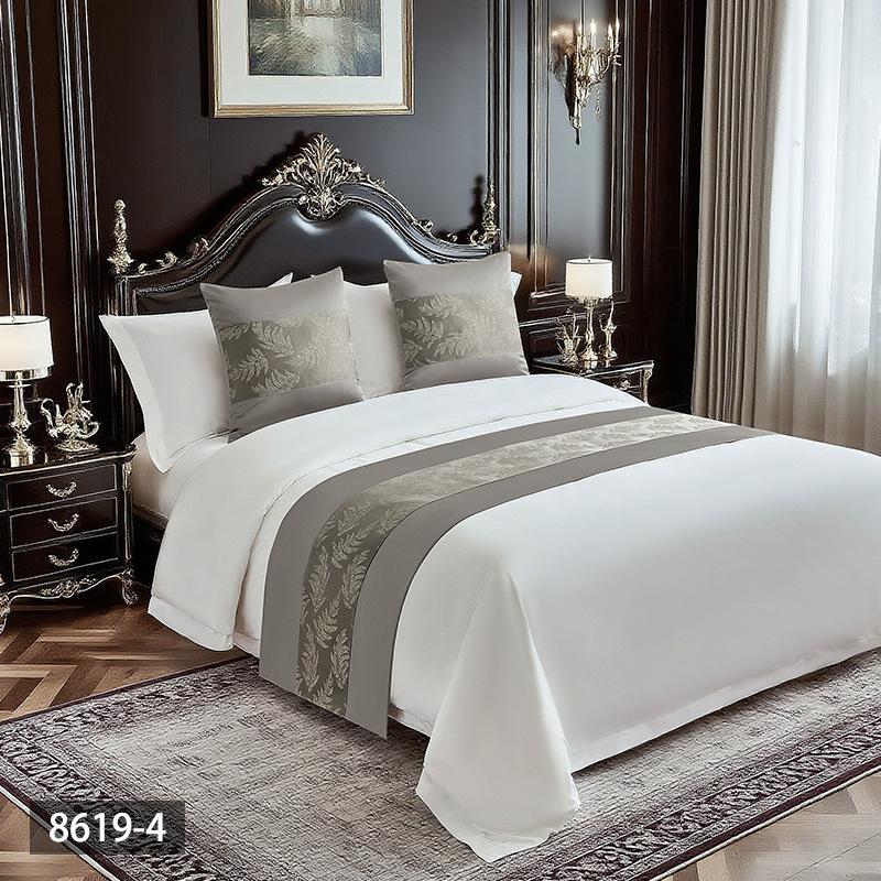 Fashionable and Minimalist Bedspread Hotel and Guesthouse Bedding Patchwork Bed Cover Decorative Strip High-count High-density Light Luxury Bed Skirt
