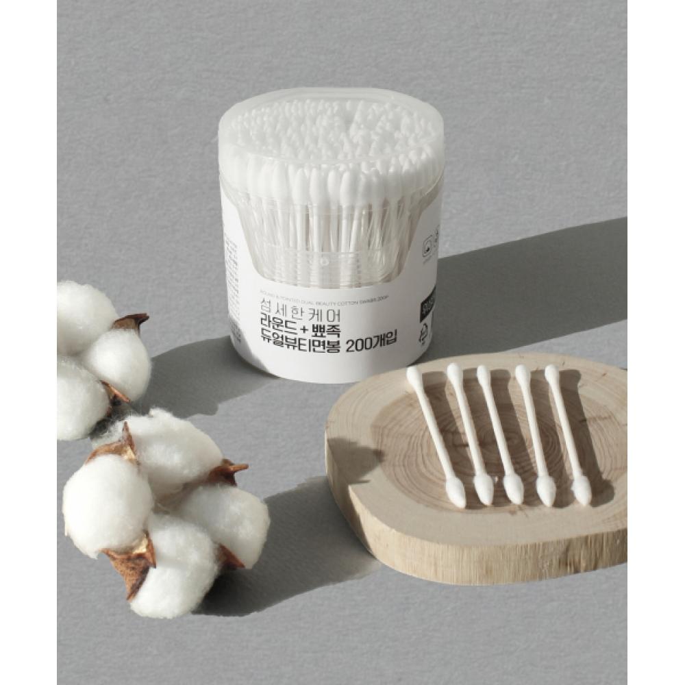Sonaksonak Delicate Care Round Pointed Dual Beauty Swab 200pcs