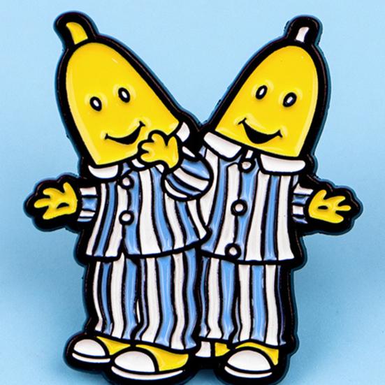 Zinc Alloy Brooch Pin Man Shape Cartoon Banana Lapel