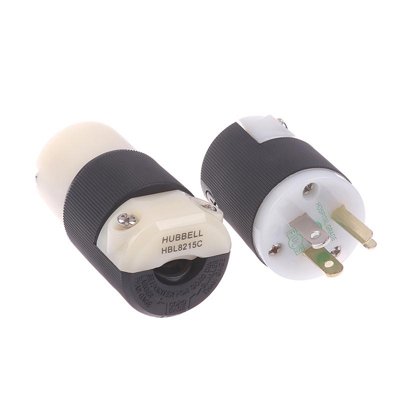 Hifi Audio Us Plug Female Socket Hbl5266C Nema 5-15P/15R American Standard Copper Ac Power Supply Male Connector