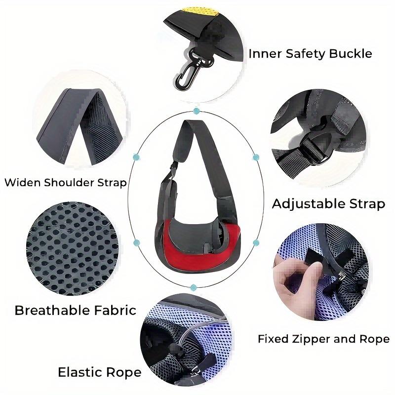 Pet Shoulder Bag Cat Dog Luggage Bag Travel Portable Mesh Breathable Messenger Bag Pet Chest Small Backpack
