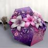 1pc Floral Fantasy Automatic Open/Close Umbrella, Compact Travel Umbrella, 8-Rib Sturdy Frame - Ideal Gift for Friends Yy251118104