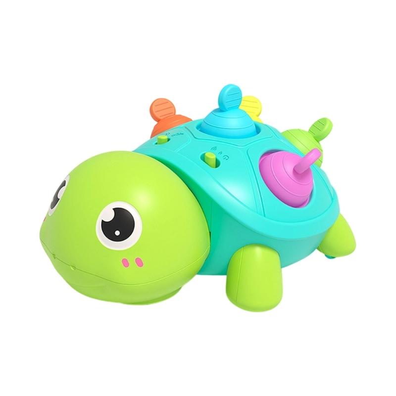 Musical Infant Crawling Encouragement Toy With Safe ABS Material Visual Auditory Stimulation Portable Teething Activity For Babies