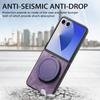 For Samsung Galaxy Z Flip7 5G Phone Case with Rotating Kickstand Stress Relief Retro Leather Back Cover