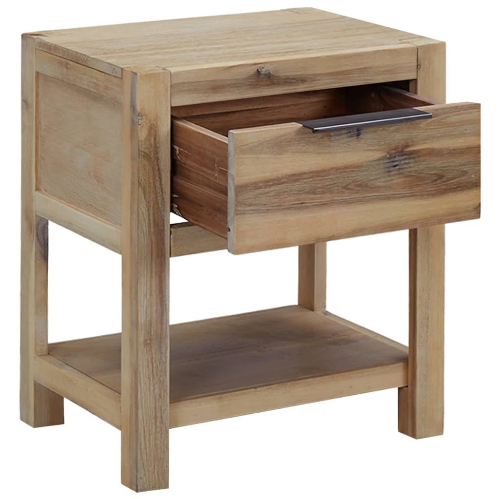 VidaXL Nachttisch mit Schublade 40x30x48 cm Akazie Massivholz