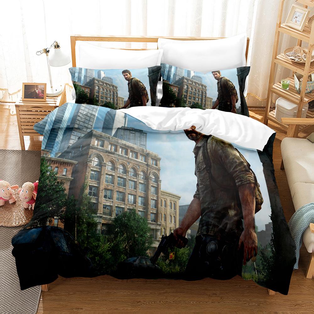 The L-Last Of Us Bedding Set Quilt Cover Pillowcase Adult Boy Girl Bedroom Decoration Anime Duvet Cover Single Double king Queen