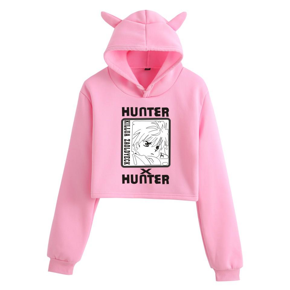 Hunter x Hunter Women's Long Sleeve Hooded Sweatshirt - Anime Cartoon Design for Autumn