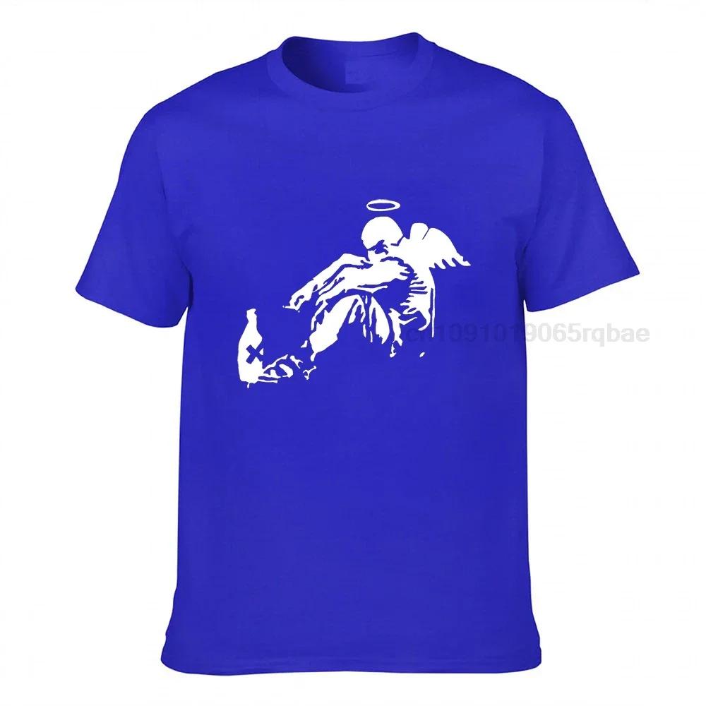 Banksy Fallen Angel T Shirt Unisex Cotton Oversized T Shirts Street Graffiti Popular Tee Graphic Tshirts Emo Unisex