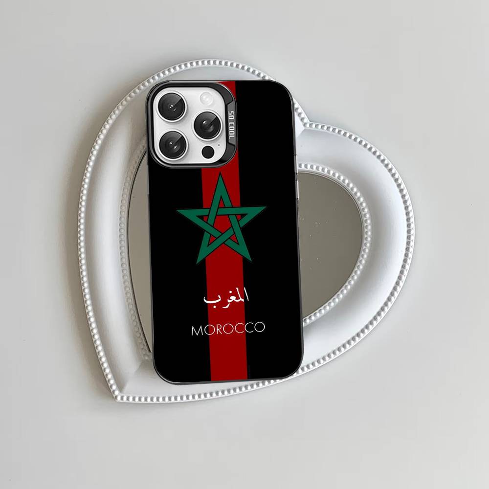 

Morocco Map Flag Phone Case For IPhone 17 16 Plus Pro Max 15 14 13 12 11 Matte Colorful Covers iPhone 14 pro