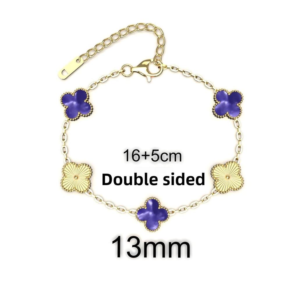13MM Titanium Steel Four-leaf Clover Bracelet Small Fresh Fashion Petals 18K Does Not Lose Color Ladies Bracelet