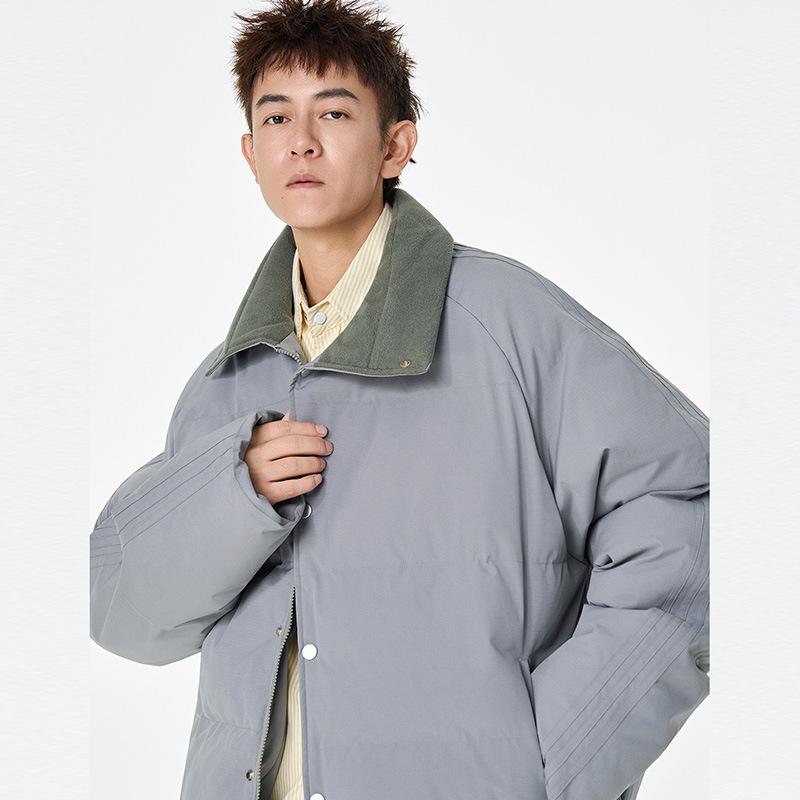 Stand-up Collar Cotton Clothes for Men and Women's New Thickened and Loose Winter Men's Cotton-padded Clothes Warm Jacket