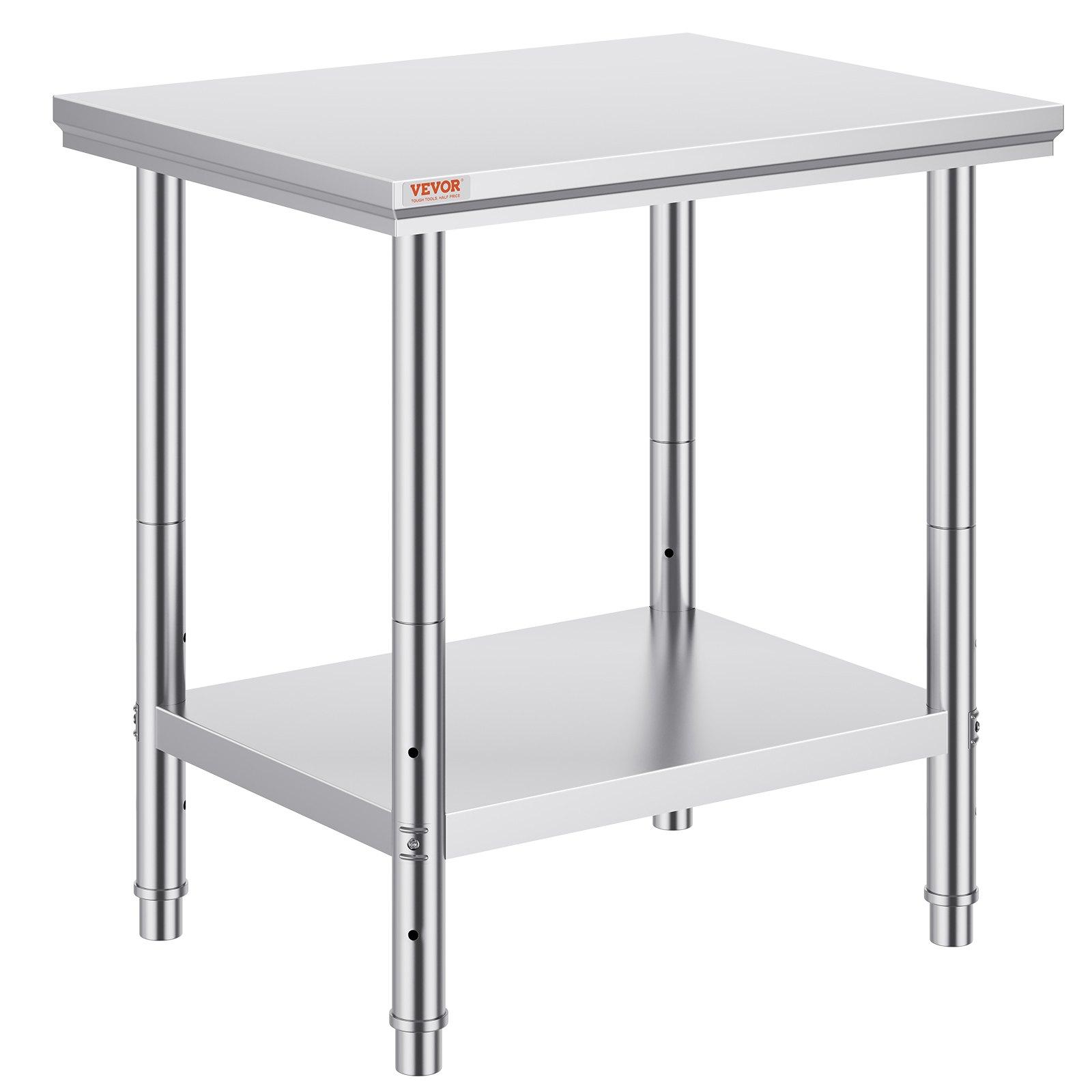 VEVOR Stainless Steel Prep Table, 24