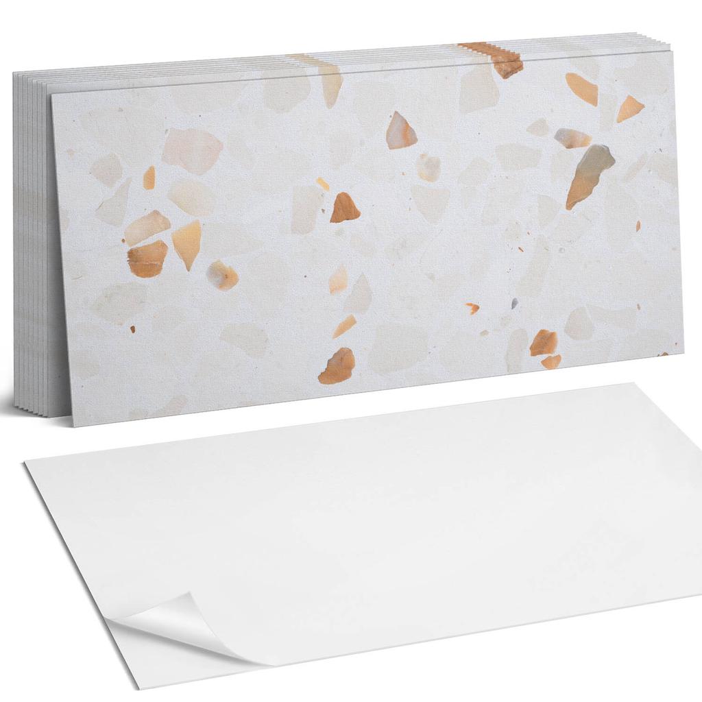 Set of Vinyl Tiles with a Kitchen Motif, Pattern with Stone Fragments, 10x40x20 Cm
