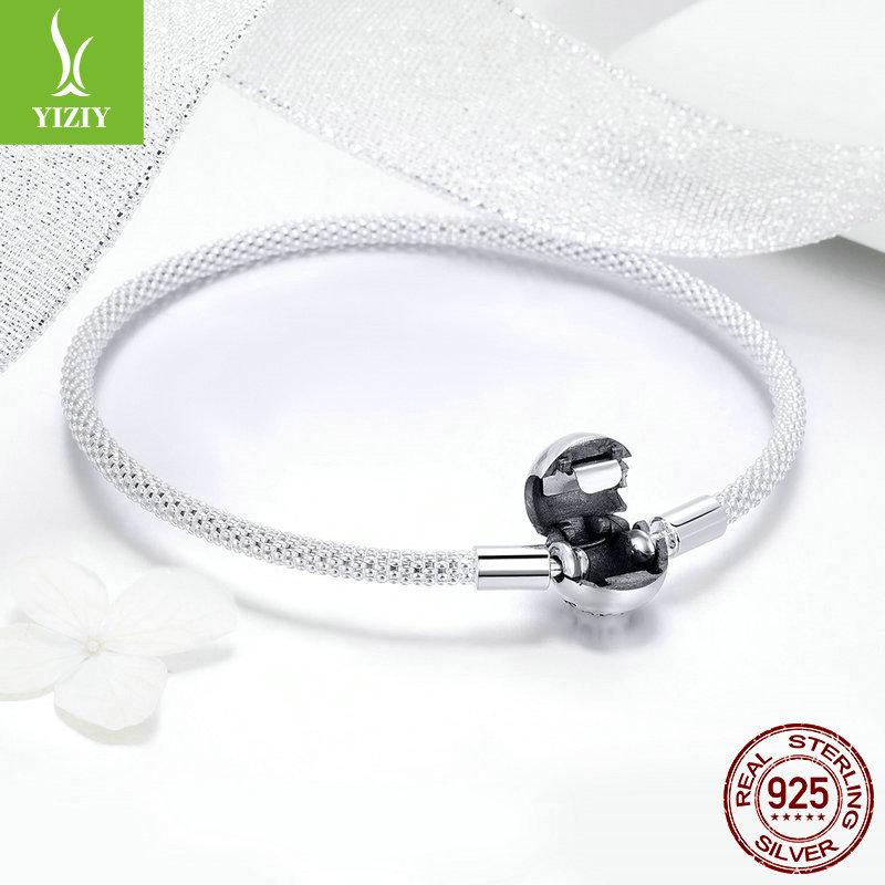 S925 Silver Bracelet Women, Eternal Love Korean Version Of Simple Fashion Diy Basic Single Bracelet Scb105