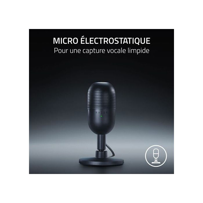 Microphone - Razer - Seiren V3 Mini - Supercardioïde - USB - Compact et léger