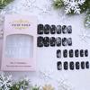 European and American Christmas 24 pieces nail art wear nail classic fashion snowflake polka dot medium and long nail wear