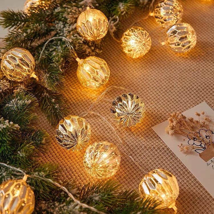 Christmas Festival String Lights: Colorful Hanging Balls for Tree & Room Decor