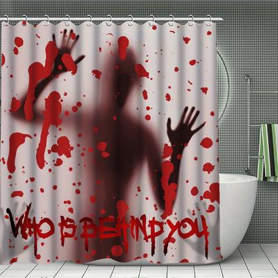 Halloween Decoration Shower Curtain Scary Bloody Hand Pattern Bathroom Decor for Adult Halloween Decoration Gifts To Friends