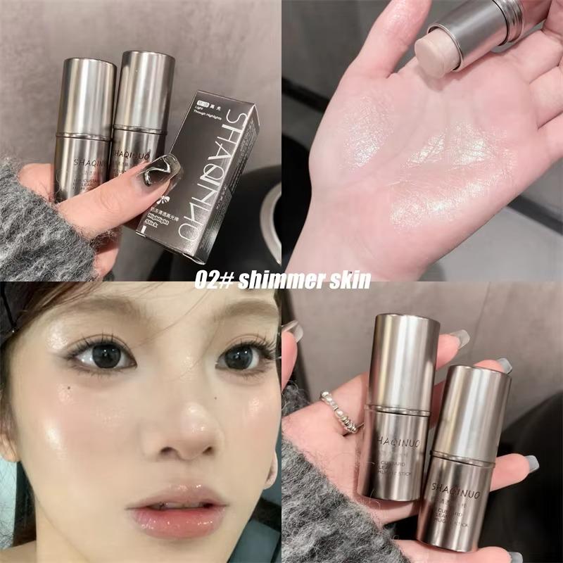 Glass Skin Highlighter Stick Natural Water Light Face Clear Shining Highlighter Contour Blusher Brightening Face Korean Makeup