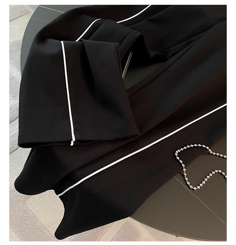 Autumn 2024 Women's High-End Fashion Sports Casual Sweater and Wide-Leg Pants Set