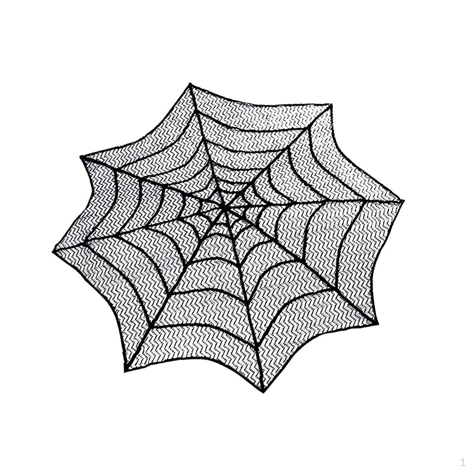

Spiderweb Round Tablecloth for Halloween Party Decor 75cm Web