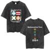Ed Sheeran Mathematics Tour Concert Vintage Washed T Shirts Men Women Fashion Harajuku Tshirts 100 Cotton Casual Loose Tshirt