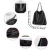 New Womens Handbags Soft Leather Fashion Designer Top-handle Casual Pocket Ladies Tote Portable Chain Large Shoulder Bags Black fast