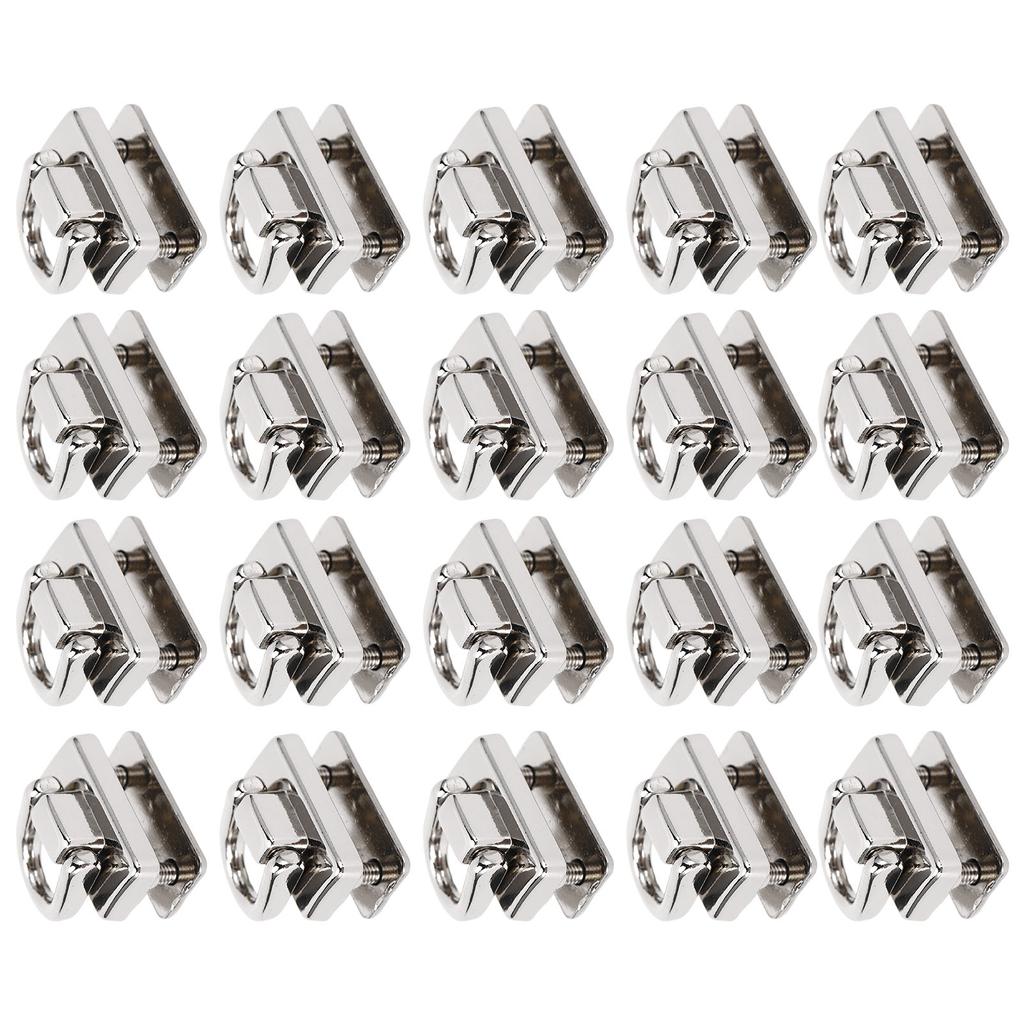 20Pcs D Ring Rivets 360 Rotatable Studs with Screw for Purse Leathercraft Leather Collar Belt Handbag 12.5x19.5mm Silver